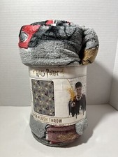 Harry Potter To School Hogwarts Soft Plush Fleece Throw Blanket 46 x 60 NEW 