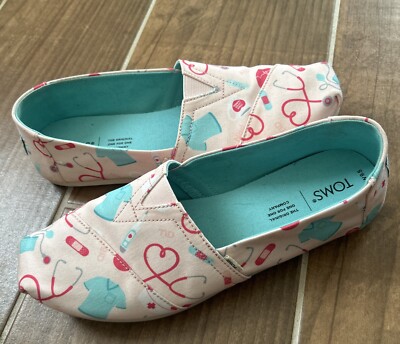 Toms Alpargata Slip On Shoes Women's Size Pink Nurse