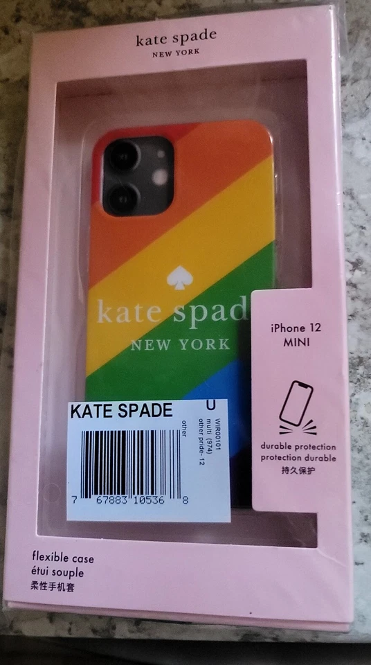 New KATE SPADE NY iPhone 5C Flexible SNAP ON phone case RAINBOW Orange Red Green - Image 2 of 4