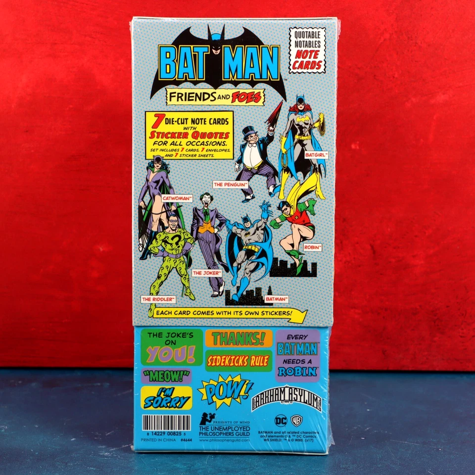 Batman & Robin Amigos y Enemigos 7 Citables Notables Tarjetas de Nota Selladas Nunca Abiertas Foto 2 de 4