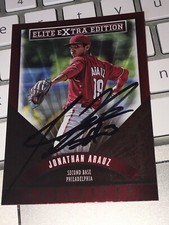 JONATHAN ARAUZ 2015 Elilte Extra IP AUTOGRAPH Phillies, Astros, Red Sox, Orioles