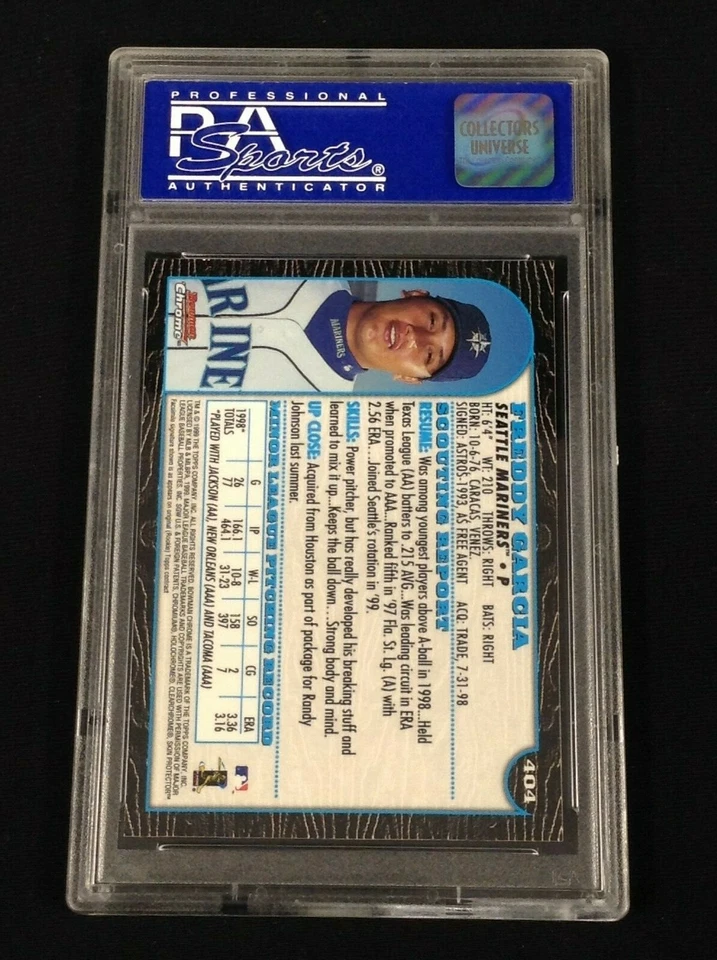 1999 Bowman Chrome Freddy Garcia #404 PSA 10 RC & Willi Mo Pena Rookie 401 PSA 9 - Image 4 of 4