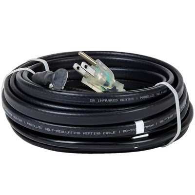 75 Ft. Self-Regulating Heating Cables for Pipes & Roof De-Icing, 120V, 900W