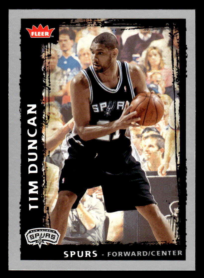 2008 Fleer Tim Duncan #116 San Antonio Spurs Basketball Card