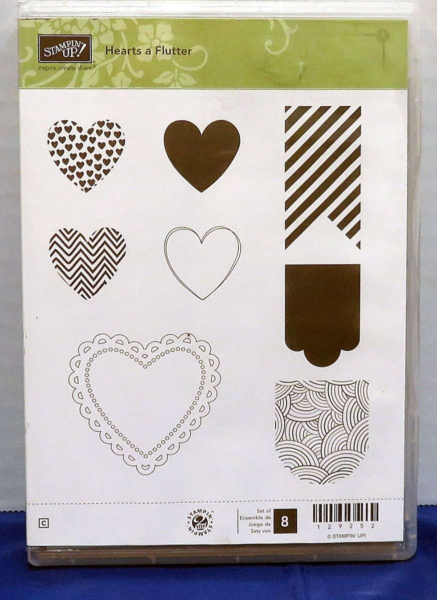 Stampin’up! スタンピンアップ ハート Stampin Up HEARTS A FLUTTER Valentines Day Rubber Stamps with