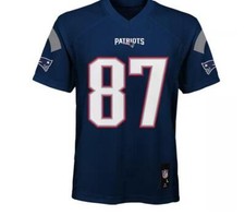 NEW ENGLAND PATRIOTS FOOTBALL NFL KIDS BOYS JERESY ROB GRONKOWSKI #87 L 14/16