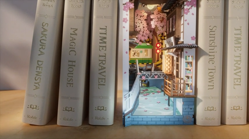 Rolife LED Light DIY Book Nook Kit 3D Wooden Puzzle Bookshelf Insert Home Decor - Video 1 of 1