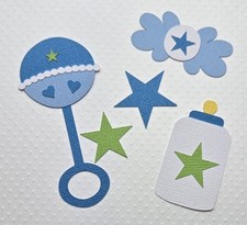 Baby Boy Accessories. Scrapbook, Card making Paper Piecing