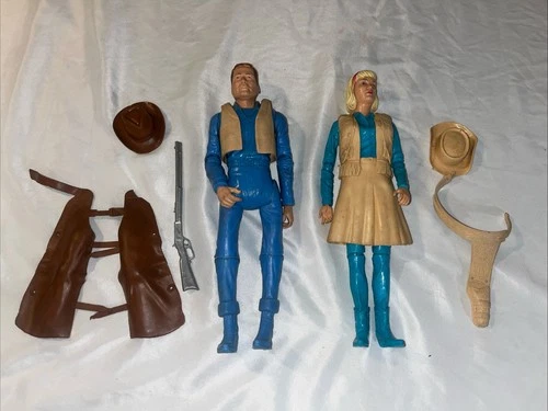 Vintage Marx Johnny West Adventure Quick Draw action figure & Jane West Some Acc