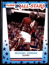 1989 FLEER BASKETBALL ALL-STAR - MICHAEL JORDAN #3 - HIGH GRADE - FREE SHIP