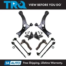 TRQ 10pc Steering Suspension Kit Control Arms Tie Rods Sway Bar Links for Scion
