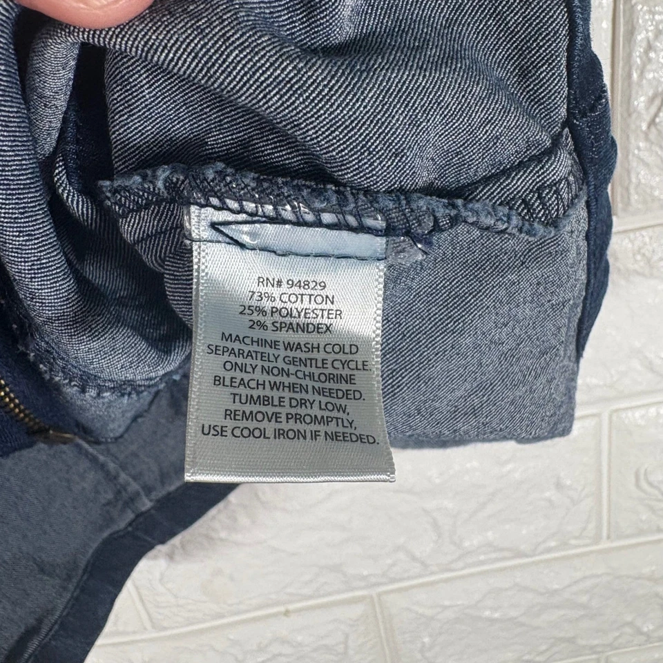 Sutiã Derek Heart denim crop top alça ajustável fivela zíper azul escuro médio - Imagem 4 de 4