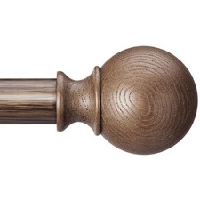 Walnut Wood Curtain Rods for Windows 48 to 84 Inch 4-7.33ft - 1'' Diameter H...