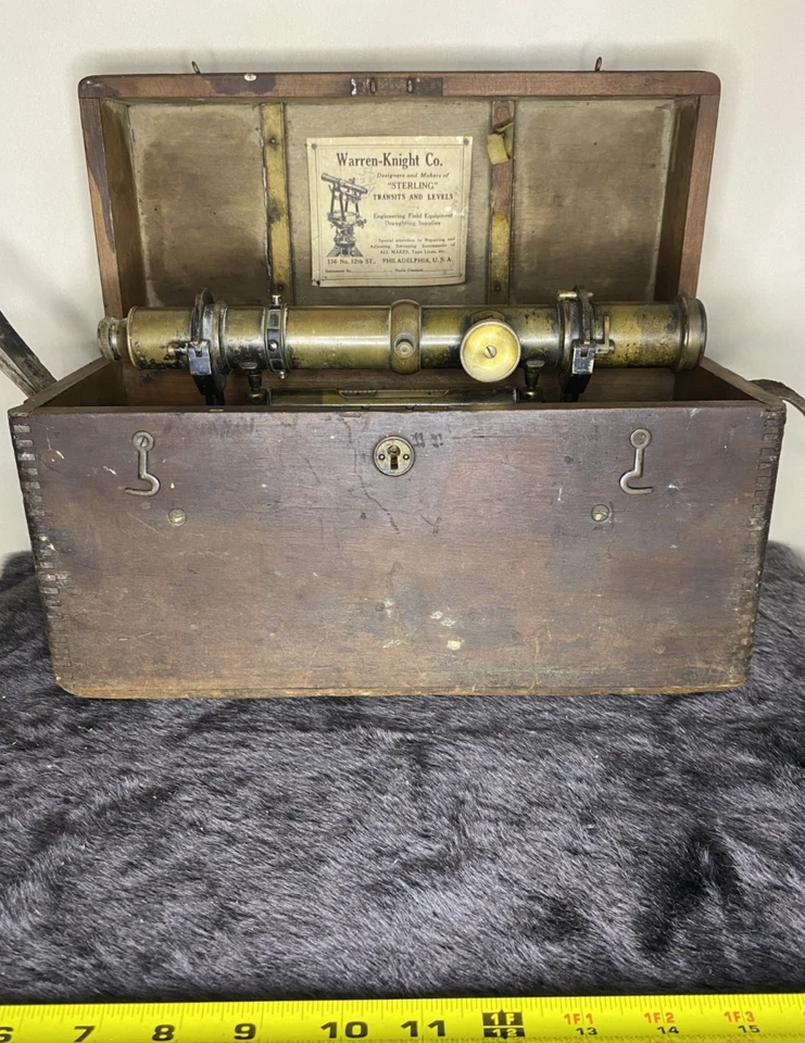 Antique Warren-Knight Co. 'Sterling' Brass Transit Level No. 1146 - Image 3 of 4