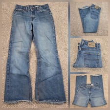 Vintage Jordache Womens Bootcut Jeans 9/10 90s High Rise Medium Wash Raw Hem