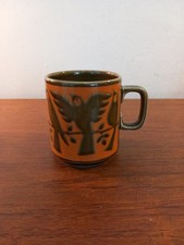 Hornsea England Bird, Parrot John Clappison Pottery Coffee Mug Vintage MCM (A)