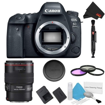 Canon EOS 6D Mark II DSLR Camera (Body Only) 3 Piece Filter Bundle + Bonus EF 10