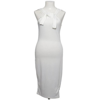 Neckholderkleid, Größe: S, Weiß, Baumwolle/Polyester, Einfarbig, Damen #4kt