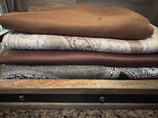4 Fashion Metallic, Paisley, Solids, Pashmina Scarf Shawl Wraps Browns Black