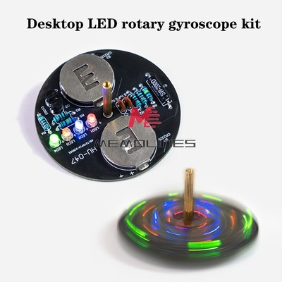 LED Rotating Gyro Cover Flashing Light   Kit Diodes Electronic Component Parts #