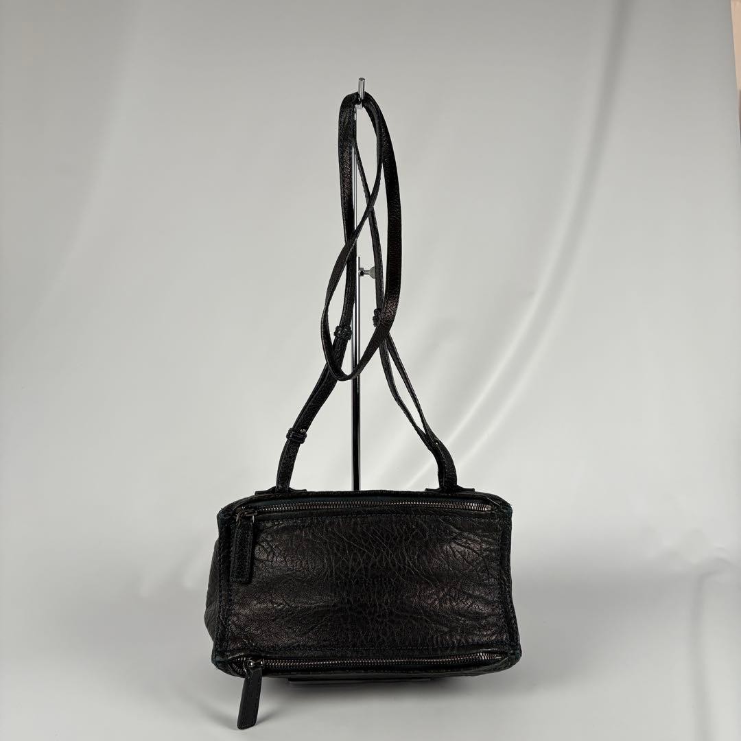 Givenchy Pandora Mini Leather Shoulder Bag in Black thumbnail 3
