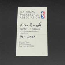 Russ Granik Signed Business Card   Authentic ...