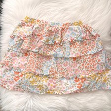 Posh Peanut - Bright floral tiered ruffled cotton skirt, sz 8