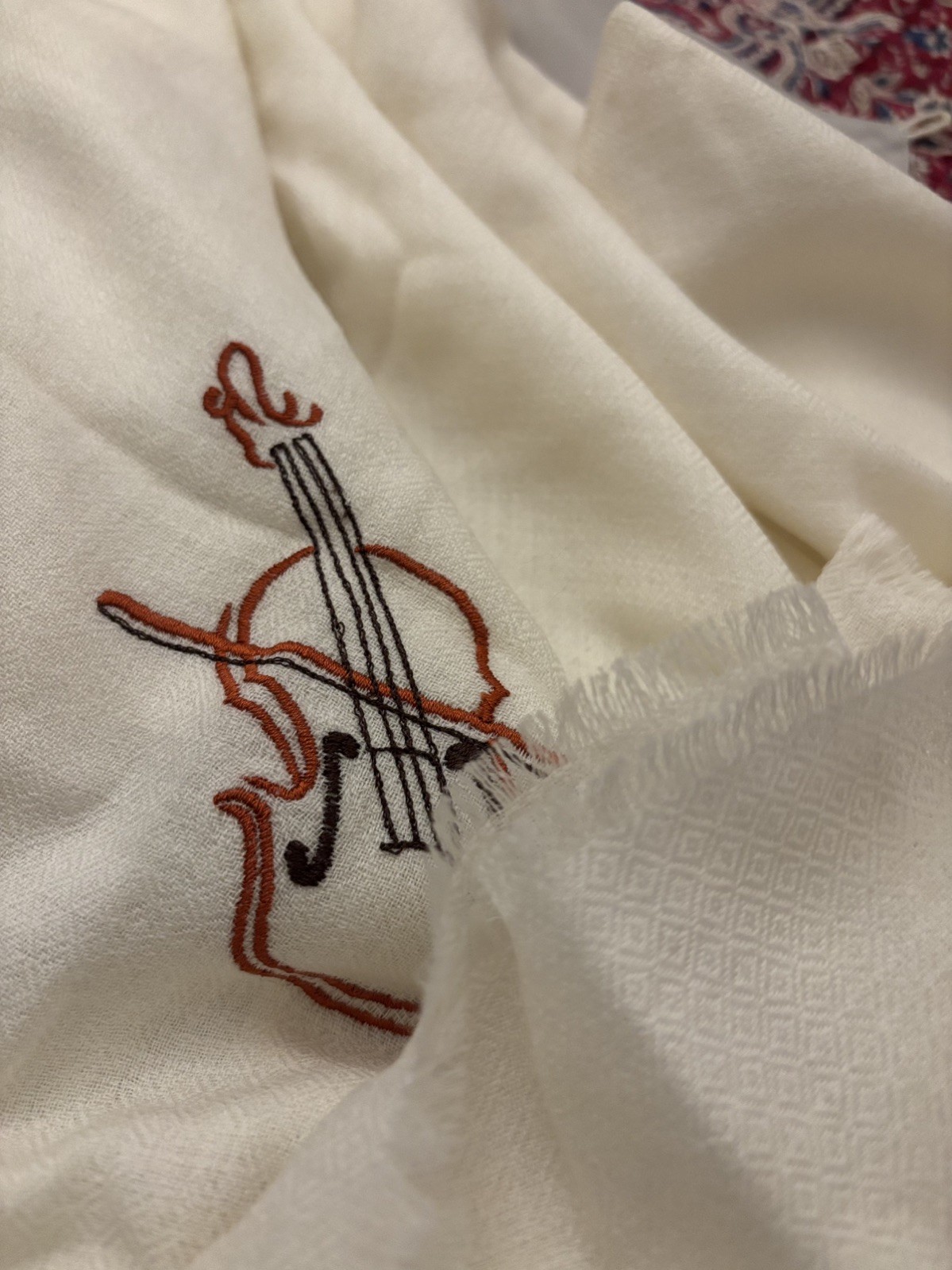 Janavi Diseñador Pluma Suave Cachemira y Lana Pashmina Estola BN Violín