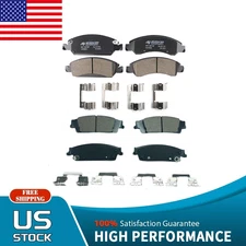 Front & Rear Ceramic Brake Pads For 2014 - 2018 Chevrolet Silverado Sierra 1500