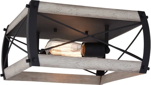 Vaxcel Lighting C0254 Montclare 2 Light 14"W Flush Mount Ceiling - Textured - Picture 1 of 12