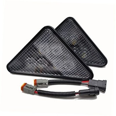 LED Headlight Assembly Left & Right Triangle LED Work without Rubber Bezels