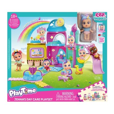 Cry Babies Puppenkindergarten Spielset mit Rutsche Zubehoer Interaktiv Neu OVP