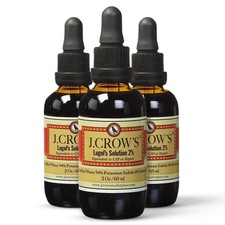 J.CROW'S  Lugol's Solution of Iodine 2 2 oz 3 Bottles 2 Fl Oz Pack 3 