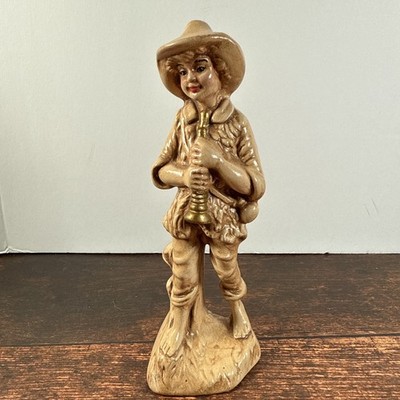 Vtg Atlantic Mold Co. Nativity ~ Hand Painted ~ Shepard W/ Flute  ~ Replacements