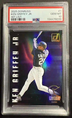 2025 Panini Donruss Baseball Ken Griffey Jr Hit List #1 PSA 10