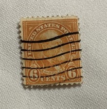 1926-28 Garfield 6 Cent US Postage Stamp Hinged US SCOTT 1926-28 Garfield Orange