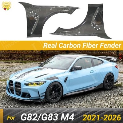 For 21-26 BMW G82/83 M4 Real Carbon Fiber Front Side Vented Cooling Fender Panel