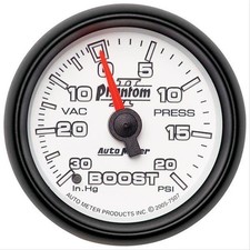 Autometer Phantom Ii Mech. Boostvacuum Gauge 2 116 Dia Whiteblk Face 7507 Autometer Phantom Ii Mech. Boostvacuum Gauge 2 116 Dia Whiteblk Face 7507
