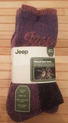 Jeep Ladies Terrain Boot Socks , Pack of 3 pairs, UK 4 - 8