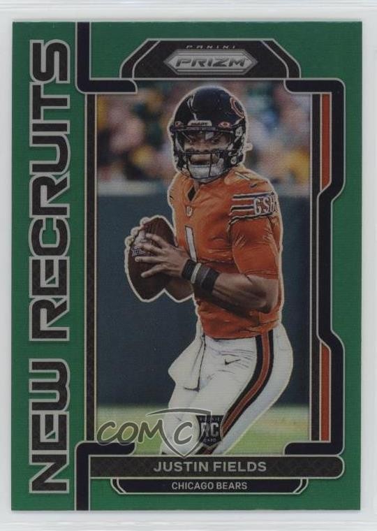 2021 Panini Prizm New Recruits Green Prizm Justin Fields #NR-4 Rookie RC