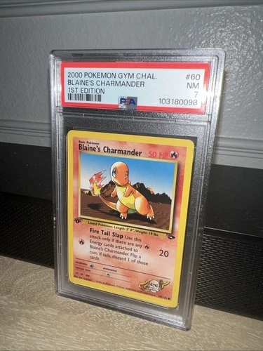 Pokémon TCG Blaine's Charmander 1st Edition PSA 7