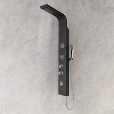 Cassellie Luna Thermostatic Tower Shower Panel – Black or White – BSP001- WSP002