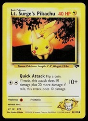Lt. Surge's Pikachu 84/132 Gym Challenge Common