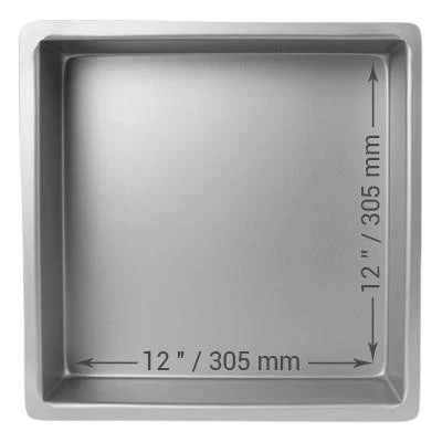Cake Tin Baking Pan Tray Wedding Tier Mould Bake Square 305 mm 12 x 12 x 4"