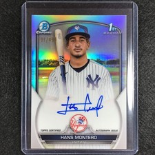 2023 Bowman Chrome Mlb Hans Montero 1st Bowman Prospect Auto Refractor 101/499