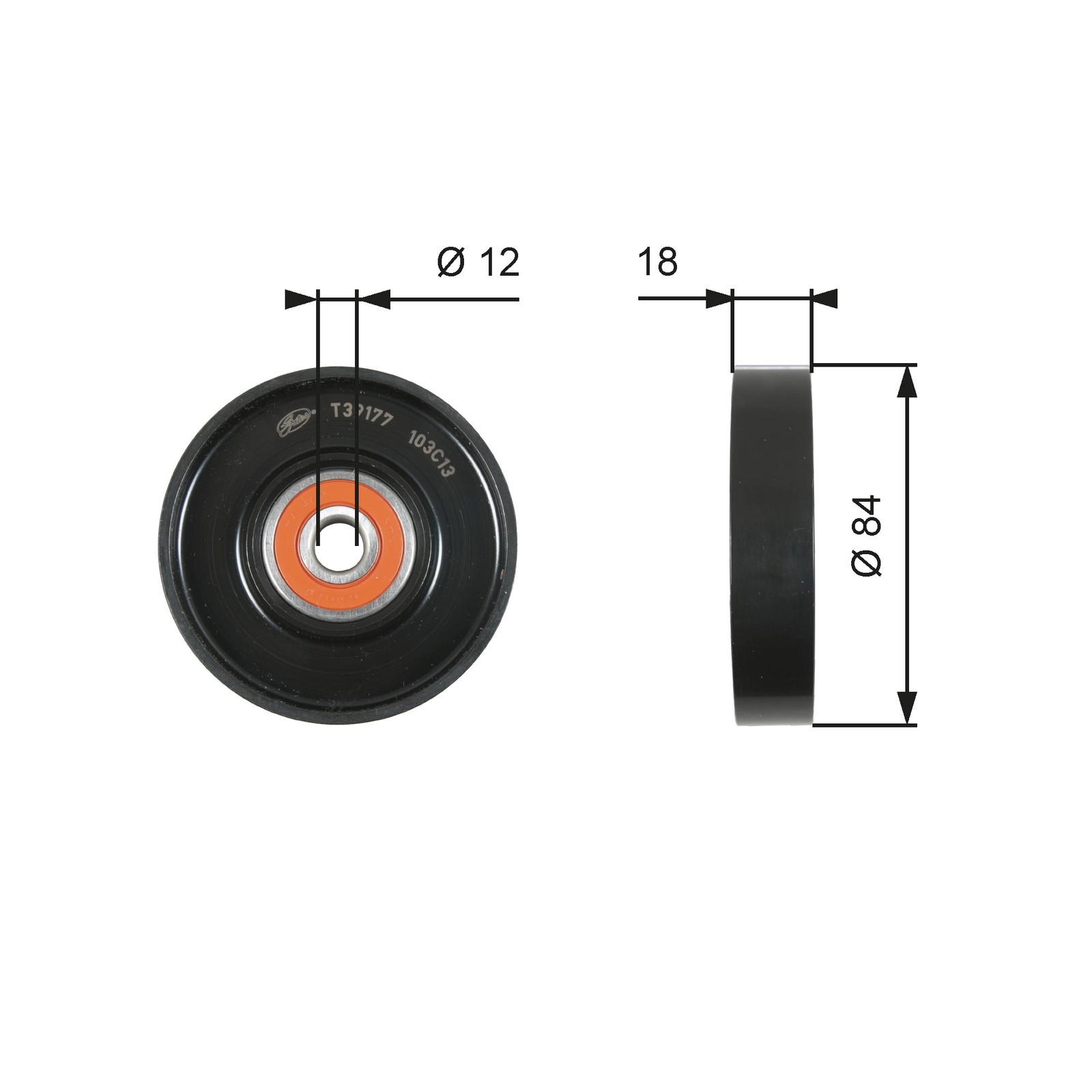 Aux Belt Tensioner fits NISSAN NOTE E11 1.4 06 to 12 CR14DE Drive V-Ribbed Gates - Image 9