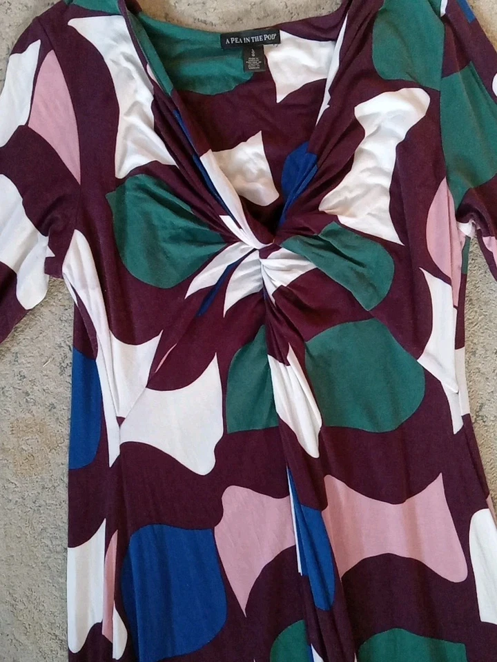 A Pea In The Pod Women's Maternity Dress Long Comfortable Stretch - Image 2 of 3