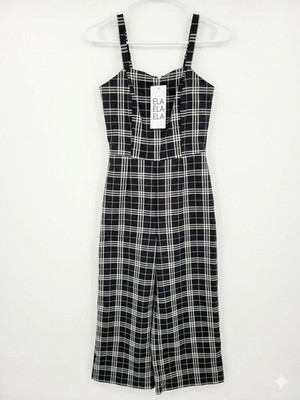 New womens Ela Romper in size 8 in black and white