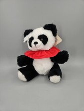 Vintage Russ Panda Luv Pets Plush Black White with Tag VTG 9"