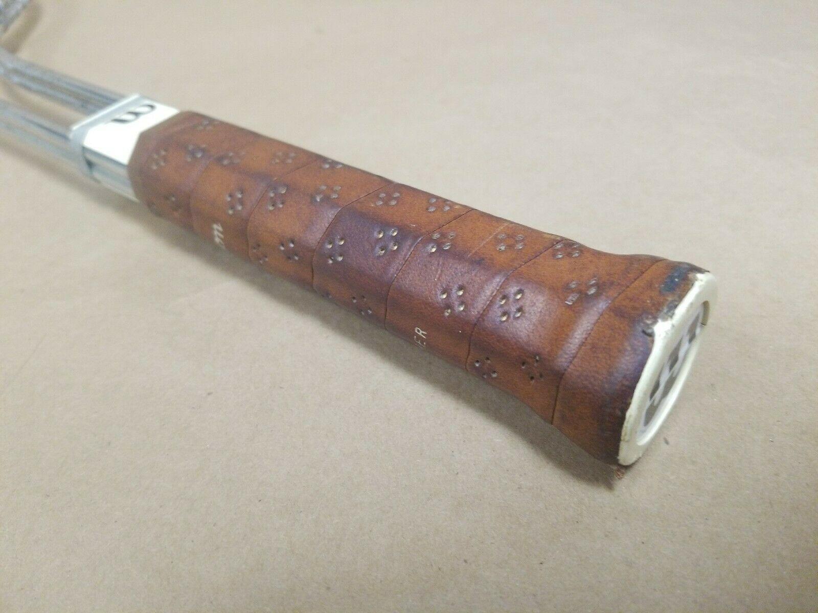 Vintage Wilson Tennis Raquet Racket 26 1/2 Length 4 1/2 Leather Grip Medium USA